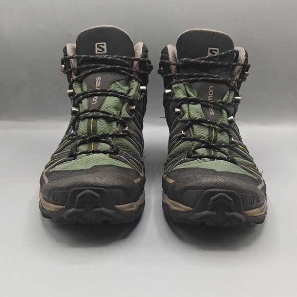 Salomon X Ultra Mid 2 GTX Gore-Tex Hiking Shoes 371032 Green Men's - Picture 2 of 11